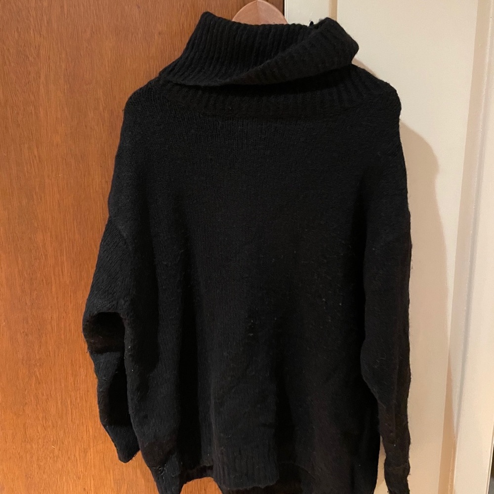 Zara Black Sweater - Acrylic + Nylon